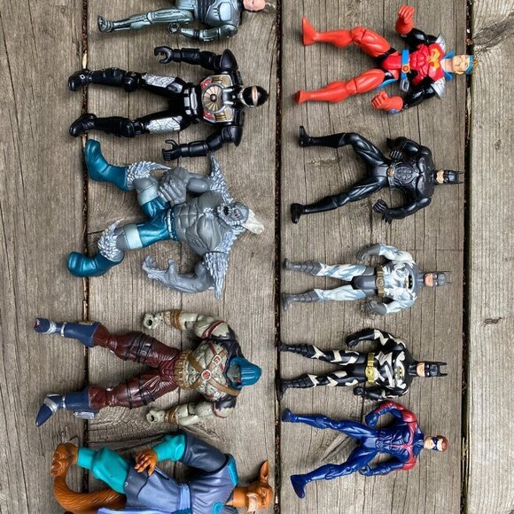 Lot Of 10 Vintage 1990s Batman Action Figures Kenner & Robocop, Power Rangers - Picture 10 of 10
